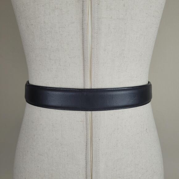 Vintage Nadim Belt 38 Black Leather Western Boho Cowgirl Festival 90s Patina USA